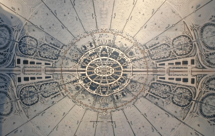 Future Commerce Insiders - Pictured: The original topographical plans for Epcot