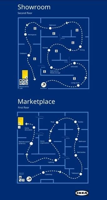 A blue and white map of a marketplaceAI-generated content may be incorrect.