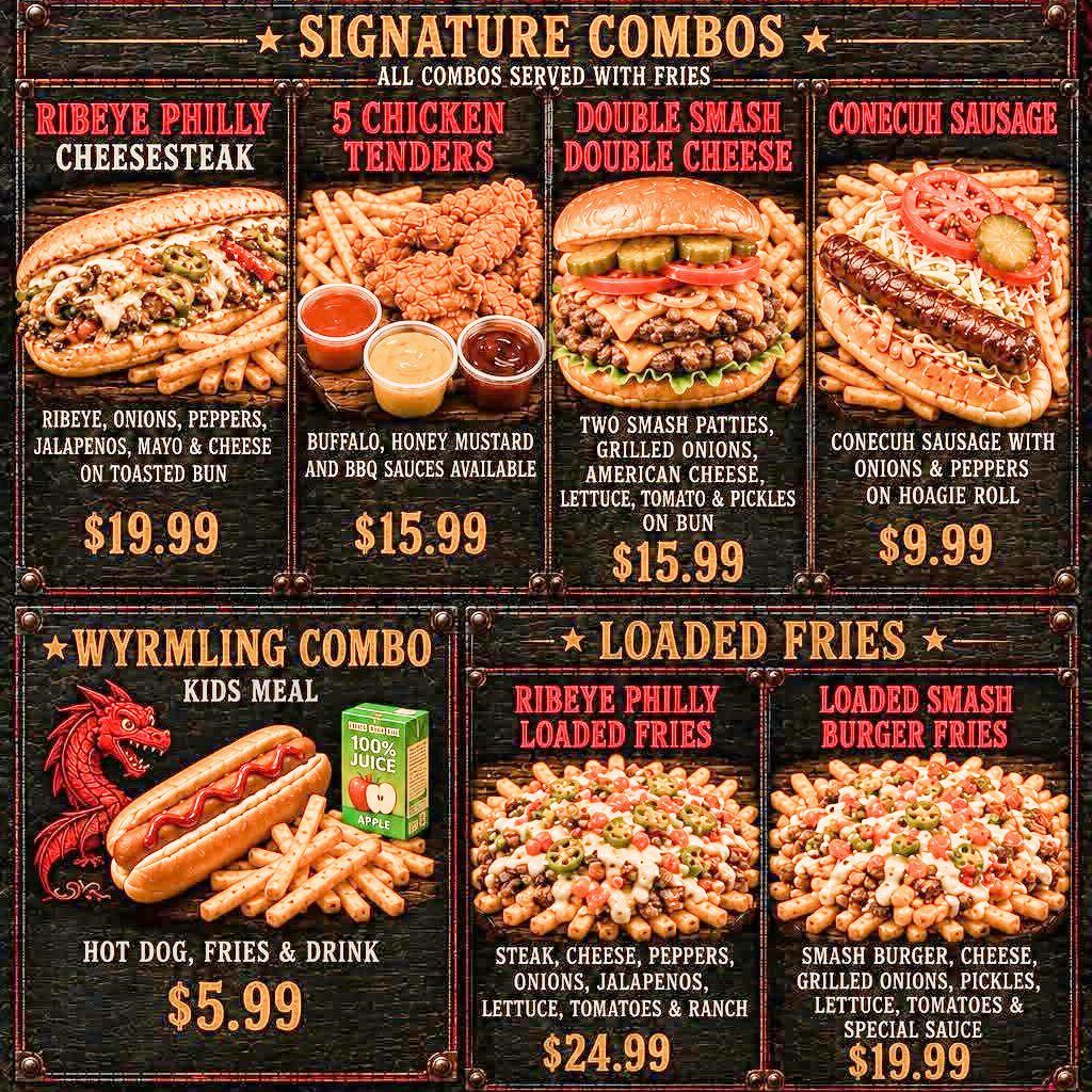 AI-generated restaurant menu