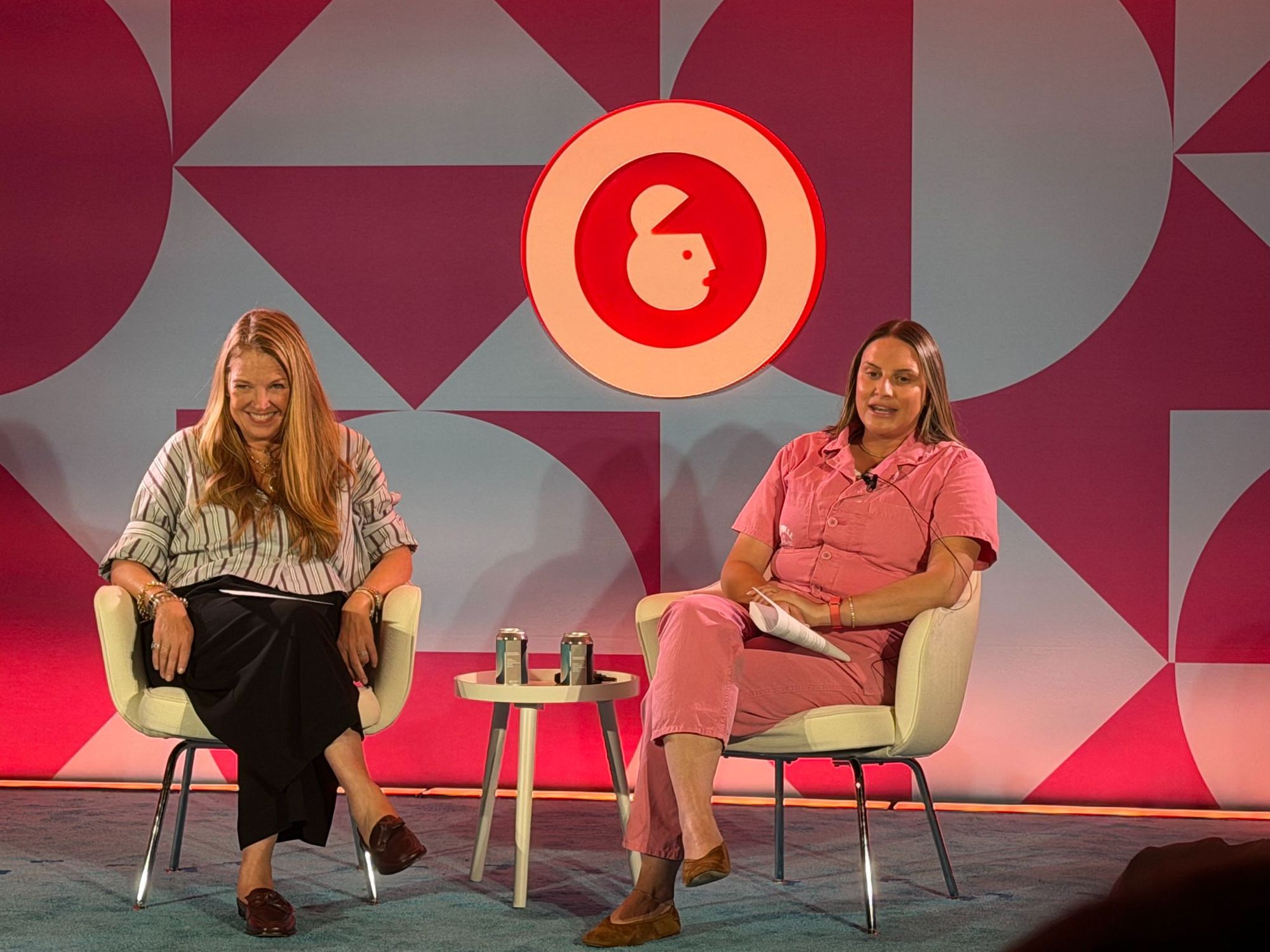 Jill Cress of Babylist and Lagen Nash of Unwell on stage at Advertising Week New York