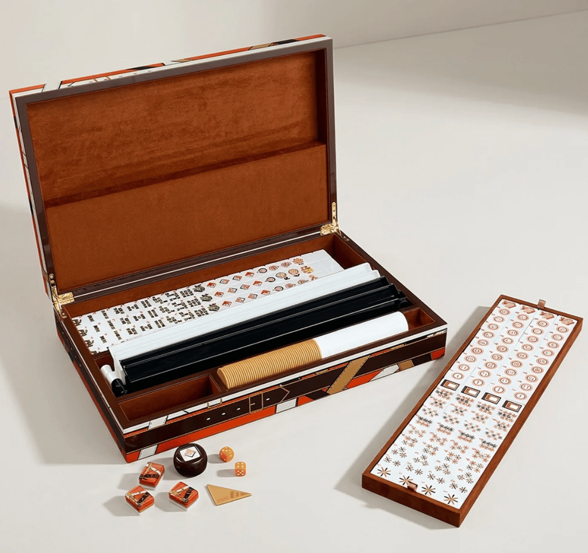 Jonathan Adler’s colorful luxury mahjong set.
